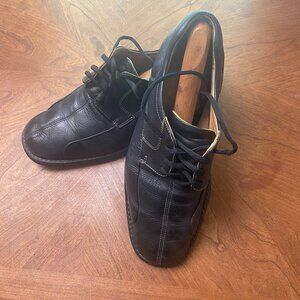 Johnson & Murphy black leather men shoes 10 1/2 Made in Brazil